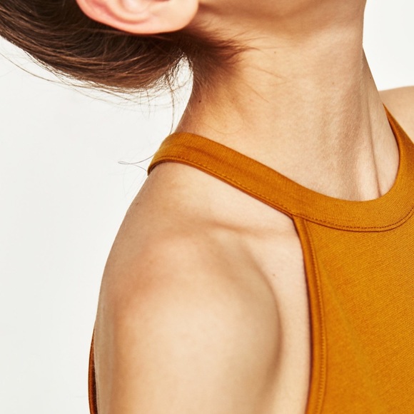 Zara High Neck Sleeveless Bodycon  Dress - Picture 4 of 6